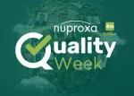 Logo Nuproxa Quality Week 4a edición destacando calidad y excelencia en nutrición animal